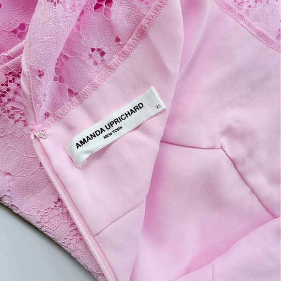 Amanda Uprichard Aveline Dress in Lotus Pink Lace Size XS MSRP $225 - Picture 7 of 11